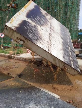 Water damaged truck weighbridge